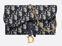 TÚI XÁCH DIOR LONG SADDLE WALLET WITH CHAIN