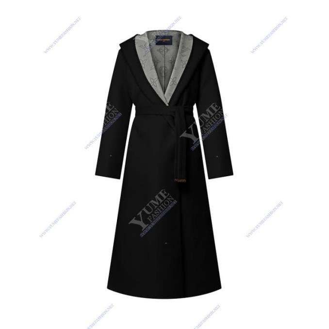 ÁO NỮ LV Wrap Coat Long Reversible