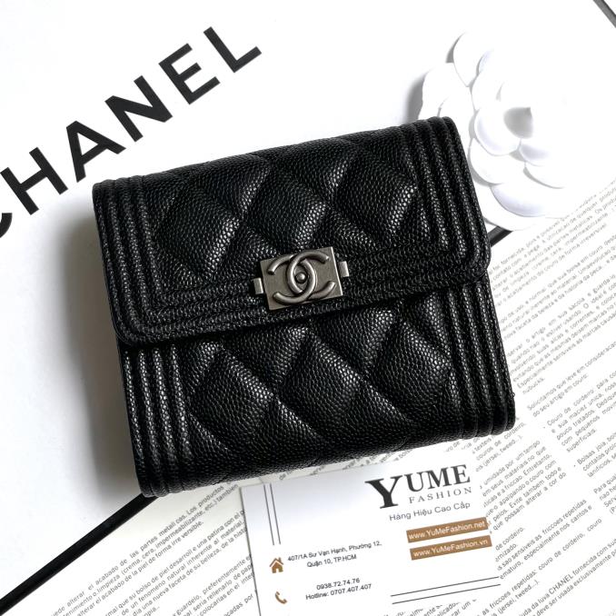 BÓP NỮ CHANEL Wallet Caviar leather