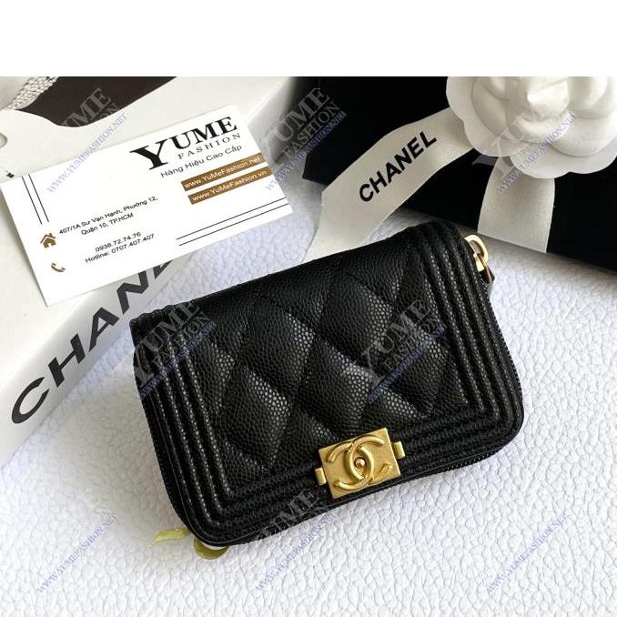 BÓP NỮ CHANEL&nbsp;Card Holder Caviar