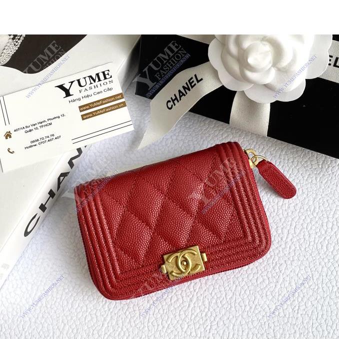 BÓP NỮ CHANEL Card Holder Caviar
