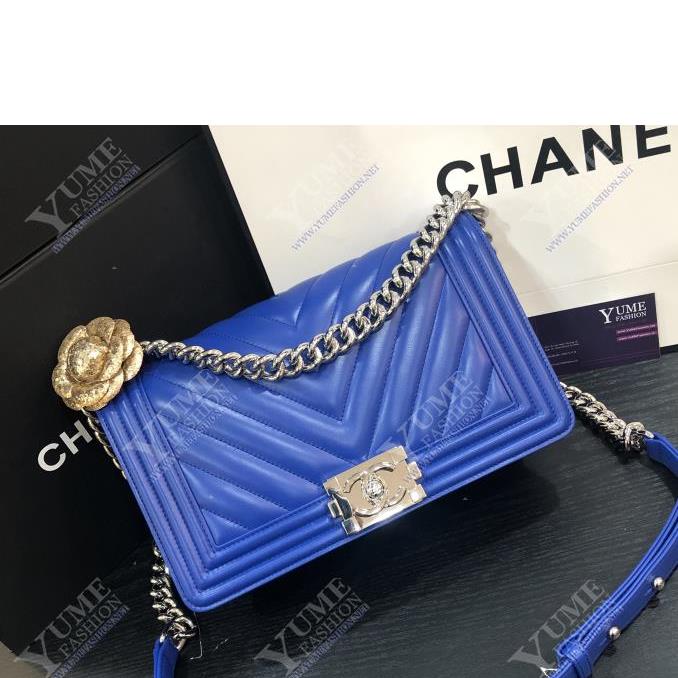 TÚI XÁCH CHANEL Chanel boy da lamskin vân V