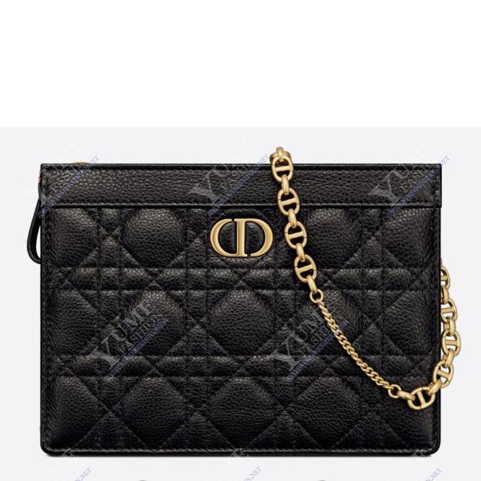 TÚI XÁCH DIOR&nbsp;DIOR CARO ZIPPED POUCH WITH CHAIN
